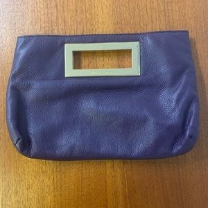 Michael Kors Purple Leather Clutch